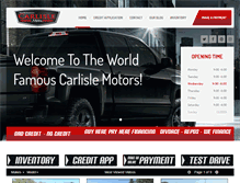 Tablet Screenshot of carlislemotors.com